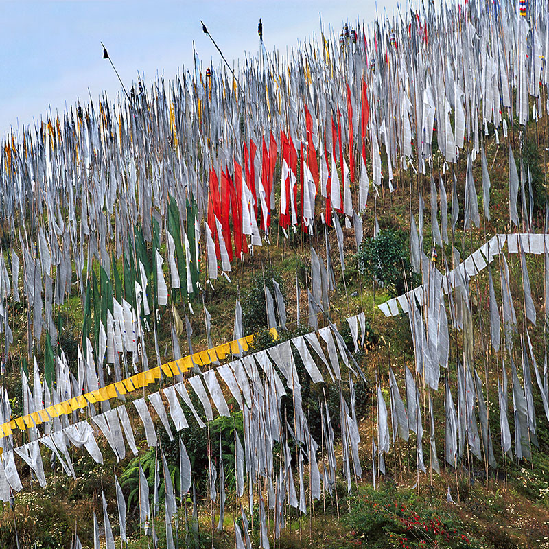 Drapeaux et bannières par centaines - Sikkim (Inde)