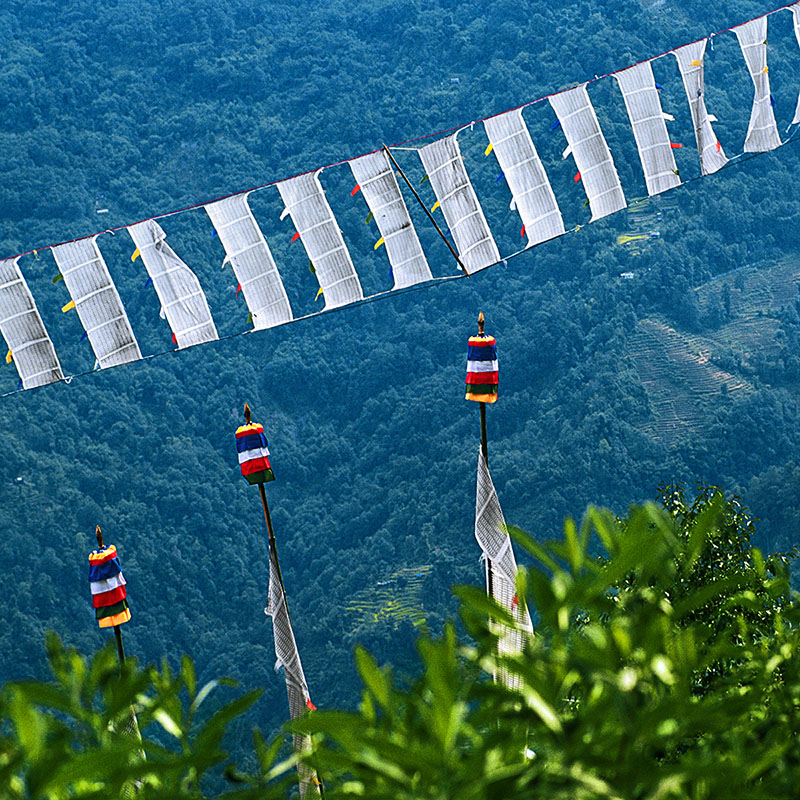 Prières transportées par le vent - Sikkim (Inde)