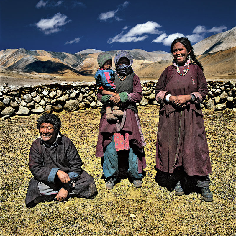 Famille nomade - Korzok (Inde)