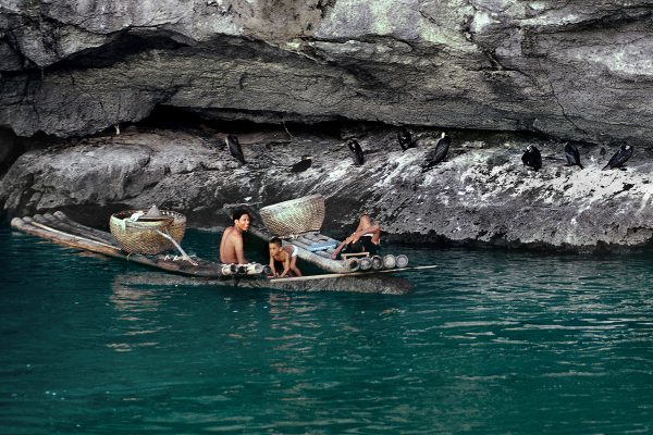3-1-16 - Pêche au cormoran sur le Li Kiang, Guilin-Chine, 1984